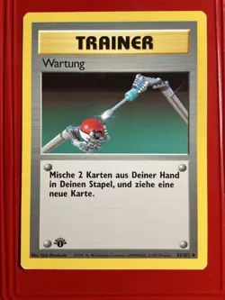 Pokemon 1st Edition GERMAN MAINTENANCE WARTUNG 83/102 Base Set - Image 1
