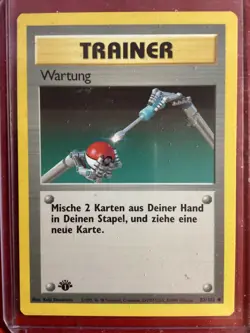 Pokemon 1st Edition GERMAN MAINTENANCE WARTUNG 83/102 Base Set - Image 3
