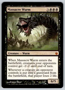 2011 Mirrodin Besieged Massacre Wurm Mythic #46 - Image 1