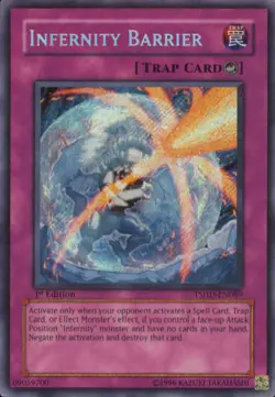 Yugioh! HP Infernity Barrier - TSHD-EN089 - Secret Rare - 1st Edition Heavily Pl - Image 1