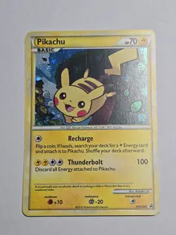 Pikachu HGSS03 Holo Rare Pokemon Card Heart Gold Soul Silver Promo NM - Image 1
