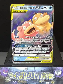 Pokemon Card Slowpoke & Psyduck GX 35/236 Unified Minds Holo Rare Near Mint - Image 1