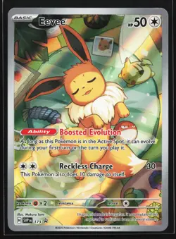 Eevee 173 Prismatic Evolutions ETB Black Star Promo Pokemon Card - Image 1