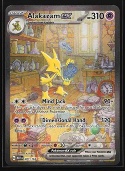 Alakazam ex 201/165 MEW EN-151 Special Illustration Rare Pokemon Card - Image 1