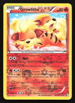 Growlithe RC4 Legendary Treasures: Radiant Collection Uncommon Pokemon Card - Image 1