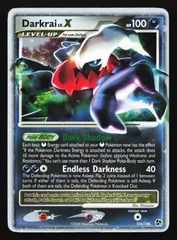 Darkrai LV.X 104/106 Great Encounters Ultra Rare Pokemon Card - Image 1