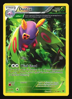 Dustox (Delta) 8/108 XY - Roaring Skies Reverse Holo Rare Pokemon Card - Image 1