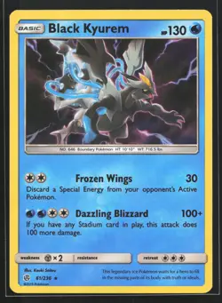 Black Kyurem 61/236 SM - Cosmic Eclipse Holo Rare Pokemon Card - Image 1