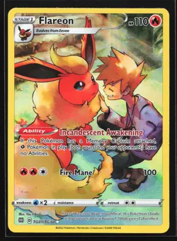 Flareon TG01 Brilliant Stars Trainer Gallery Ultra Rare Pokemon Card - Image 1