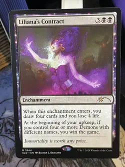 Liliana's Contract NM/M Secret Lair Deck MTG Magic Black Rare Card Demon EDH - Image 1