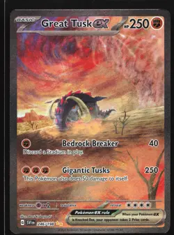 Great Tusk ex 246/198 Scarlet & Violet Special Illustration Rare Pokemon Card - Image 1