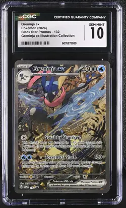 CGC 10 Greninja ex 132 Black Star Promo Illustration Collection Pokemon Card - Image 1