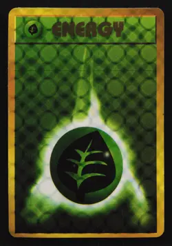 Grass Energy Pocket Monsters Japanese Vending Prism Foil Sticker Pokemon Card - Image 1