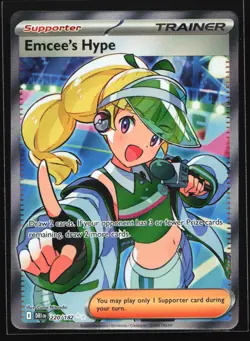 Emcee's Hype 220/182 Destined Rivals Ultra Rare Pokemon Card - Image 1