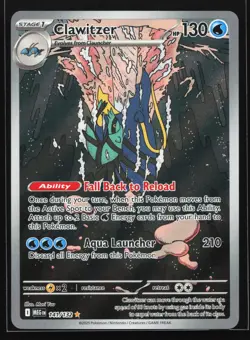 Clawitzer 141/132 Mega Evolution Illustration Rare Pokemon Card - Image 1
