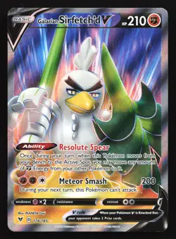 Galarian Sirfetch'd V (Full Art) 174/185 Vivid Voltage Ultra Rare Pokemon Card - Image 1