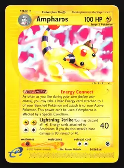 Ampharos 34/165 Expedition Rare Pokemon Card - Image 1