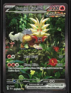 Gouging Fire ex 204/162 Temporal Forces Special Illustration Rare Pokemon Card - Image 1