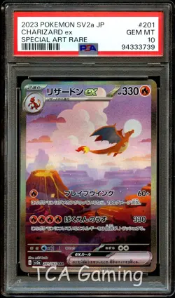 PSA 10 GEM MINT Charizard Ex 201/165 SPECIAL ART RARE Japanese Pokemon Card 739 - Image 1