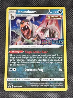 Houndoom - (Prerelease) SWSH090 SWSH: Sword & Shield Promo Cards Holo - Image 1