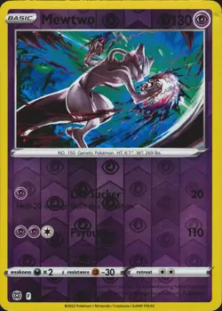 Mewtwo 056/172 Reverse Holo Rare SWSH09: Brilliant Stars Pokemon Card MP - Image 1