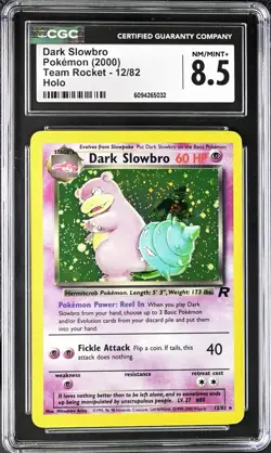 CGC 8.5 Dark Slowbro Team Rocket 12/82 Holo Pokemon Card NM/MINT+ psa - Image 1