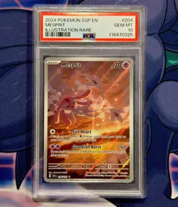 Pokemon TCG Mesprit 204/191 Surging Sparks Illustration Rare Card PSA 10 Gem MT - Image 2