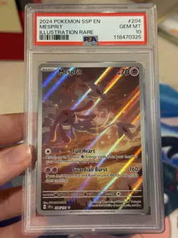 Pokemon TCG Mesprit 204/191 Surging Sparks Illustration Rare Card PSA 10 Gem MT - Image 3