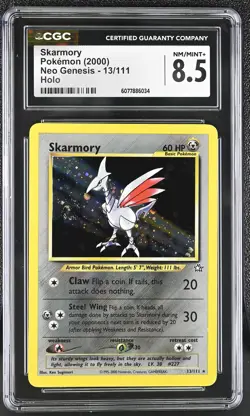 CGC 8.5 Skarmory 2000 Neo Genesis 13/111 Holo SWIRL Pokemon Card - Image 1