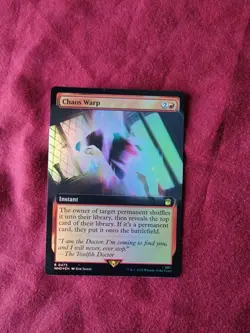 1x Chaos Warp, Extended Art Foil, Magic MTG NM - Image 1
