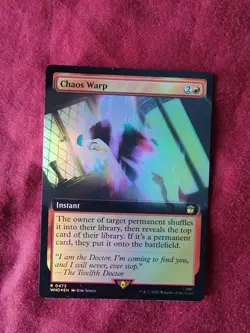 1x Chaos Warp, Extended Art Foil, Magic MTG NM - Image 3