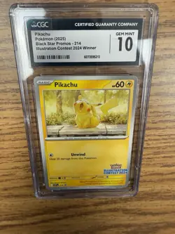 Pikachu Black Star Promo 214 Illustration Contest 2024 Pokemon CGC Gem Mint 10 - Image 3