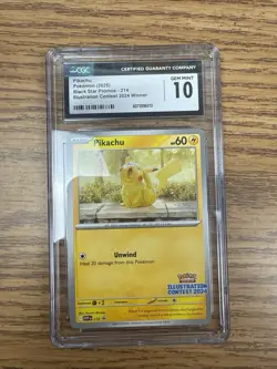 Pikachu Black Star Promo 214 Illustration Contest 2024 Pokemon CGC Gem Mint 10 - Image 4