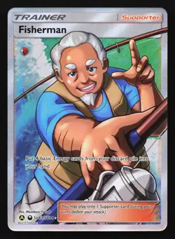 Fisherman SV83 Hidden Fates Shiny Vault Ultra Rare Pokemon Card - Image 1
