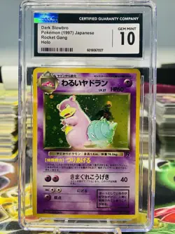 CGC 10 Pokemon Dark Slowbro No. 080 Rocket Gang Japanese Holo Rare psa SWIRL - Image 3
