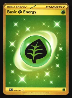 Grass Energy 278/193 Paldea Evolved Gold Hyper Rare Pokemon Card - Image 1