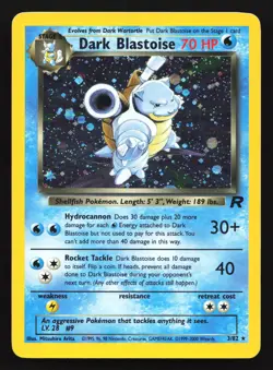 Dark Blastoise 3/82 Team Rocket Holo Rare Pokemon Card - Image 1