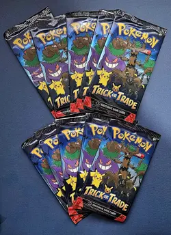 Pokemon Trick Or Trade 2024 ~ 10 Packs With 3 Cards Each. - Image 1