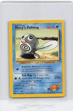 MISTY’S POLIWAG 87/132 - Gym Heroes Set - VINTAGE WOTC Pokemon Card - LP - Image 1