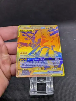 Pikachu & Zekrom GX SM248 Full Art Special Gold Promo Pokemon Card NM/M - Image 4