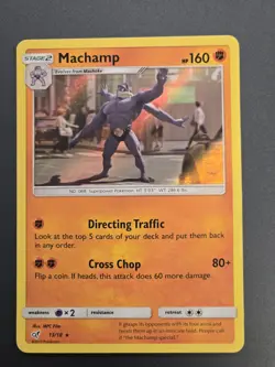 Pokemon Machamp #13/18 Detective Pikachu Holo Rare Movie Card TCG LP- - Image 3
