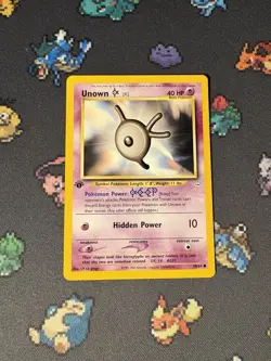 Pokemon Card Unown K 58/64 Neo Revelation FIRST EDITION - (NM-) - Image 1