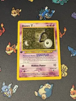 Pokemon Card Unown V 89/105 Neo Destiny FIRST EDITION - (LP) - Image 1