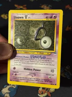 Pokemon Card Unown V 89/105 Neo Destiny FIRST EDITION - (LP) - Image 2