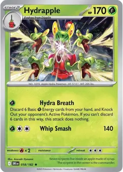 Hydrapple 018/182 Holo Rare Card Destined Rivals Pokemon TCG NM Near Mint - Image 1