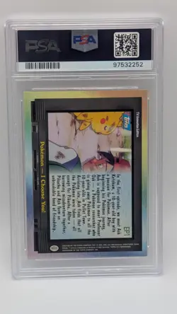 2000 Topps Pokemon TV Series 2 Episode Card #EP1 Pokemon-I Choose You! PSA 8! - Image 2