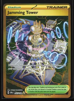 Jamming Tower 243/182 Destined Rivals Gold Hyper Rare Pokemon Card - Image 1