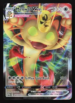 Meowth VMAX SWSH005 Sword & Shield Black Star Promo Pokemon Card - Image 1
