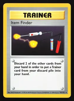 Item Finder 074/102 Base Set (Shadowless) Rare Pokemon Card - Image 1
