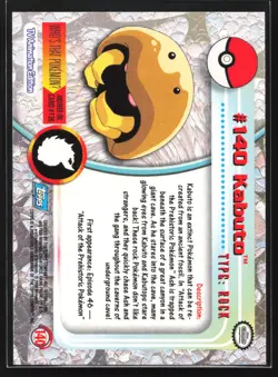 Kabuto 140 Topps TV Animation Series 3 Blue Logo Pokemon Card - Image 2